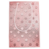 Glam Pink Metallic Glitter Sparkle Medium Cadeauzakje (Voorkant)