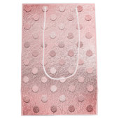 Glam Pink Metallic Glitter Sparkle Medium Cadeauzakje (Achterkant)