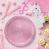 Glam Pink Ombre Papieren Bordje (Feest)