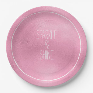 Glam Pink Ombre Papieren Bordje