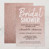 Glam Pink Rose Gold Glitter Sparkle Vrijgezellenfe Kaart (Voorkant / Achterkant)