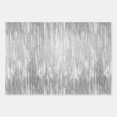 Glam Pink Silver Sparkle Stripes Inpakpapier Vel (Voorkant 2)