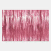 Glam Pink Silver Sparkle Stripes Inpakpapier Vel (Voorkant)