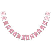 Glam Pink Sparkle Girl Chic Elegant Bat Mitswa Vlaggetjes (Alle)