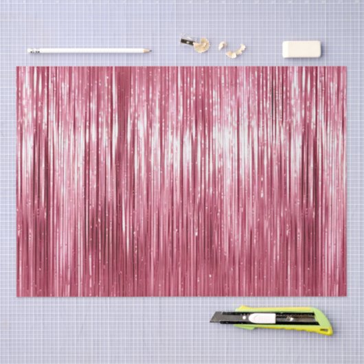 Glam Pink Sparkle Stripes Tissuepapier (Craft)