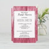 Glam Pink Sparkle Stripes Vrijgezellenfeest Kaart (Staand voorkant)