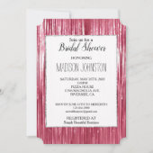 Glam Pink Sparkle Stripes Vrijgezellenfeest Kaart (Voorkant)