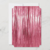 Glam Pink Sparkle Stripes Vrijgezellenfeest Kaart (Achterkant)