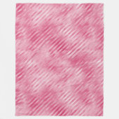 Glam Pink Stripes Fleece Deken (Voorkant)