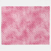 Glam Pink Stripes Fleece Deken (Voorkant (Horizontaal))