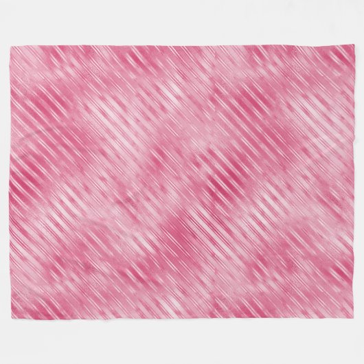 Glam Pink Stripes Fleece Deken (Voorkant (Horizontaal))