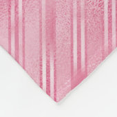 Glam Pink Stripes Fleece Deken (Hoek)