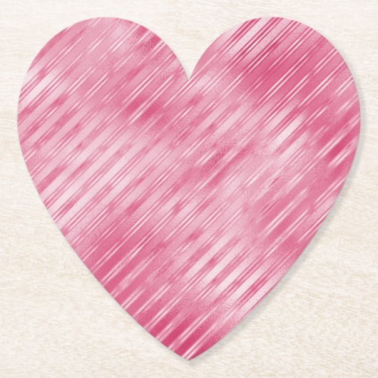 Glam Pink Stripes Kartonnen Onderzetters (Voorkant)