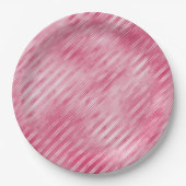 Glam Pink Stripes Papieren Bordje (Voorkant)
