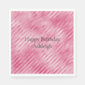 Glam Pink Stripes Servet (Voorkant)