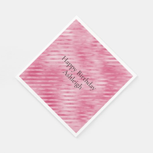 Glam Pink Stripes Servet (Hoek)