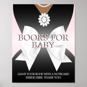 Glam Pink Tiffany Baby shower Boeken voor Baby Sig Poster