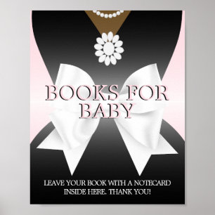 Glam Pink Tiffany Baby shower Boeken voor Baby Sig Poster