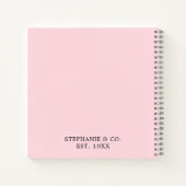 Glam Pink Tiffany Thema Verjaardag Gastboek Notitieboek (Achterkant)