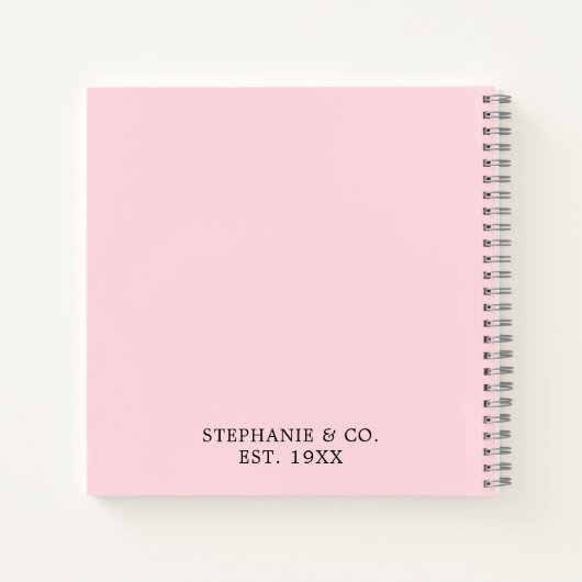 Glam Pink Tiffany Thema Verjaardag Gastboek Notitieboek (Achterkant)