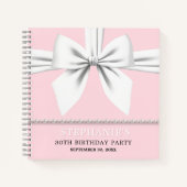 Glam Pink Tiffany Thema Verjaardag Gastboek Notitieboek (Voorkant)