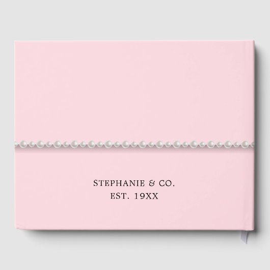 Glam Pink Tiffany Theme Vrijgezellenfeest Gastboek Gastenboek (Achterkant)