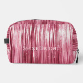 Glam Pink Tinsel Toilettasje (Voorkant)