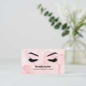 Glam PInk Waterverf Eyelash Browbar professioneel Visitekaartje (Staand voorkant)