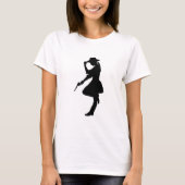 Glam Pistool Girl Cowgirl T-shirt (Voorkant)