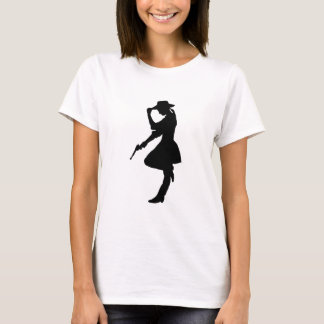 Glam Pistool Girl Cowgirl T-shirt