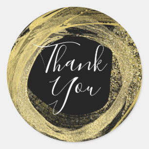 Glam-pleister voor gouden en zwarte moderne verf ronde sticker