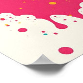 Glam Pop Art Red Lips en Diamond Poster (Hoek)
