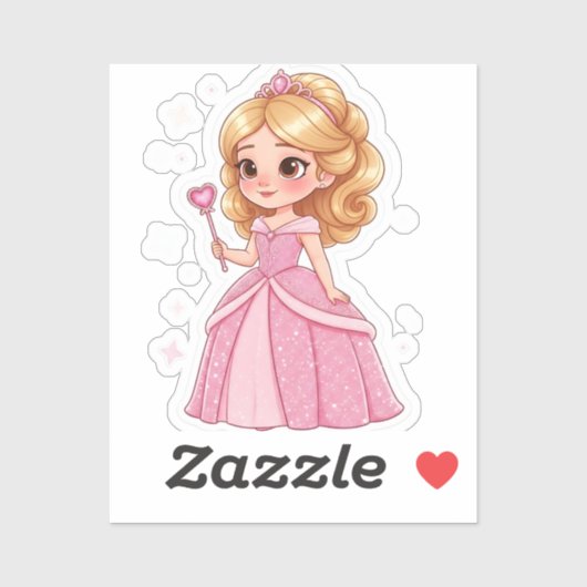 Glam Princess custom cut vinyl Sticker (Vel)