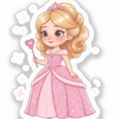 Glam Princess custom cut vinyl Sticker (Voorkant)