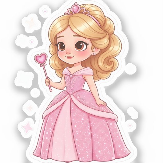 Glam Princess custom cut vinyl Sticker (Voorkant)