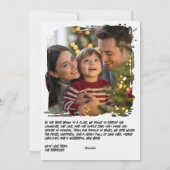 Glam Punk Funny Cat Retro Christmas Photo Feestdagenkaart (Achterkant)