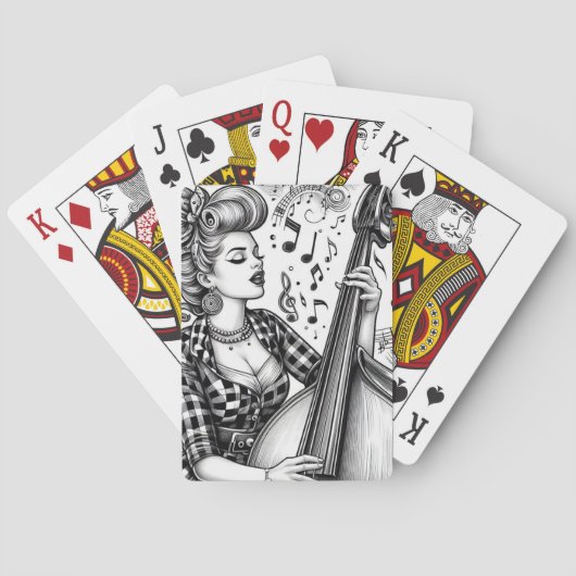 Glam Punk Rock Rockabilly Speelkaarten (Achterkant)