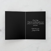 Glam Purple Diamonds Pearls Rose 40th Birthday Kaart (Binnen)