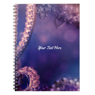 Glam Purple Glow Chic Glamour Personalized Notitieboek