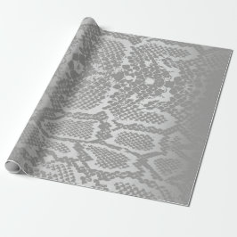 Glam Python Snake Safari Skin Silver Grey Cadeaupapier