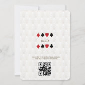 Glam QR-code Kunst Deco Casino Vegas Poker Trouwda Kaart (Achterkant)