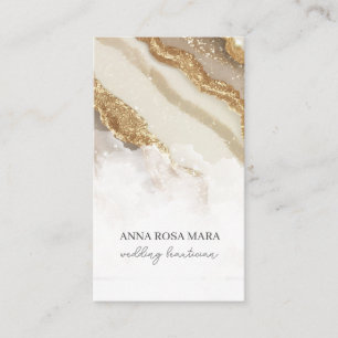 *~* Glam QR Luxe Agaat Ivoor Goud Glitter AP66 Visitekaartje