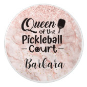 Glam Queen van het Pickleball Court Keramische Knop (Voorkant)