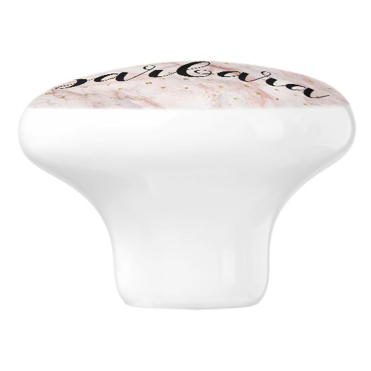 Glam Queen van het Pickleball Court Keramische Knop (Zijkant)