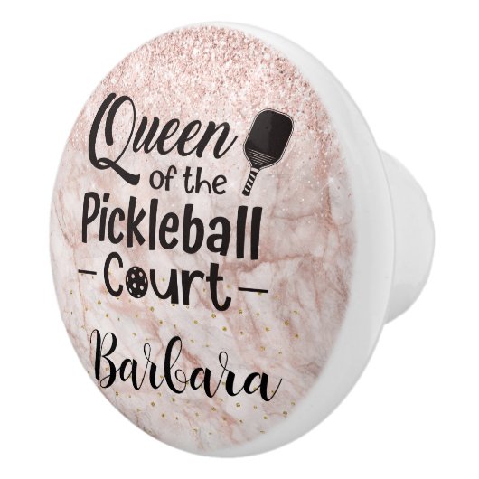 Glam Queen van het Pickleball Court Keramische Knop (Rechts)