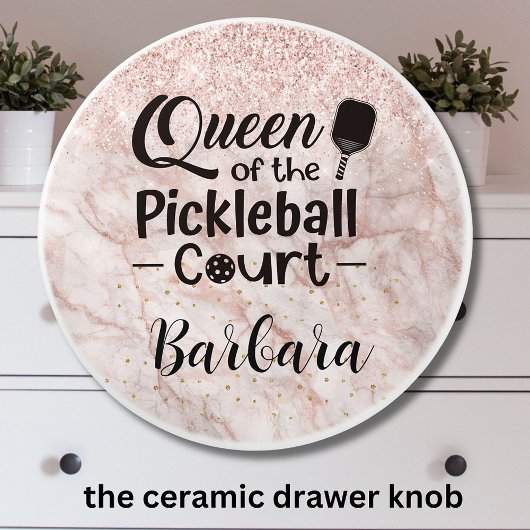 Glam Queen van het Pickleball Court Keramische Knop