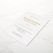 Glam Quinceañera Birthday Party Real Folie Uitnodiging (Gedraaid)