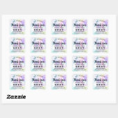 Glam Rainbow Crystal Diamond Dank u Bestellen Vierkante Sticker (Vel)