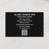 *~* Glam Rainbow QR Glitter Glitz Luxe Beauty Visitekaartje (Achterkant)