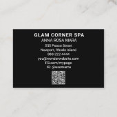 *~* Glam Rainbow QR Glitter Glitz Luxury Beauty Visitekaartje (Achterkant)